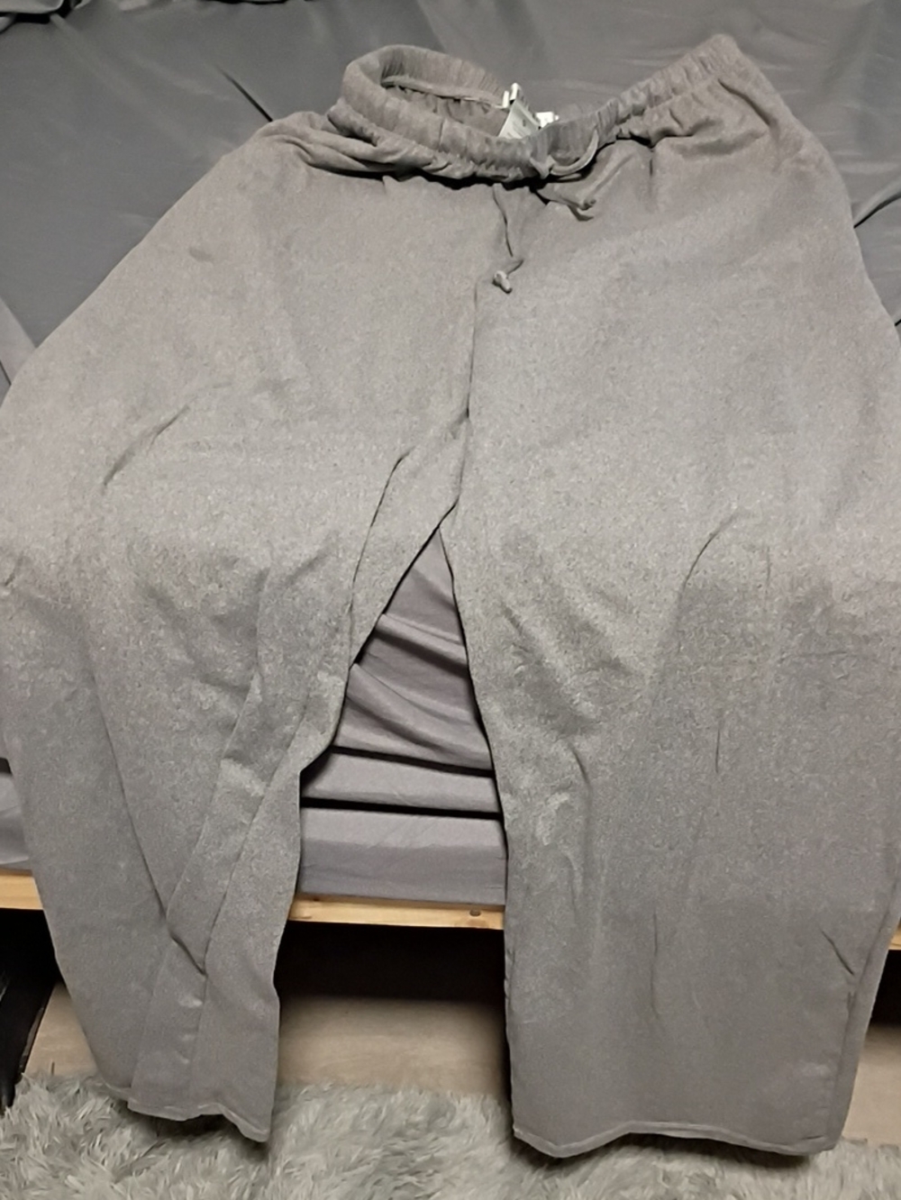 feathers Men's Light Gray Drawstring Sweatpants
